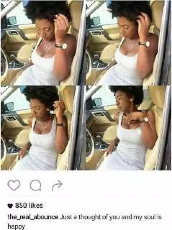 Photos: Actress Yvonne Jegede and Fiance Kissing In The Bank